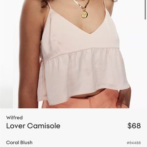 Aritzia Wilfred Lover Camisole - XS - Coral Blush